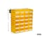 Triton Products Wall Storage Unit W/ (24) 7-3/8" L x 4-1/8" W x 3" H Yellow Bins & Wall Mount Rails 3-220YWS - alternate 3